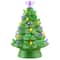 12" Green LED Illuminated Halloween Tree